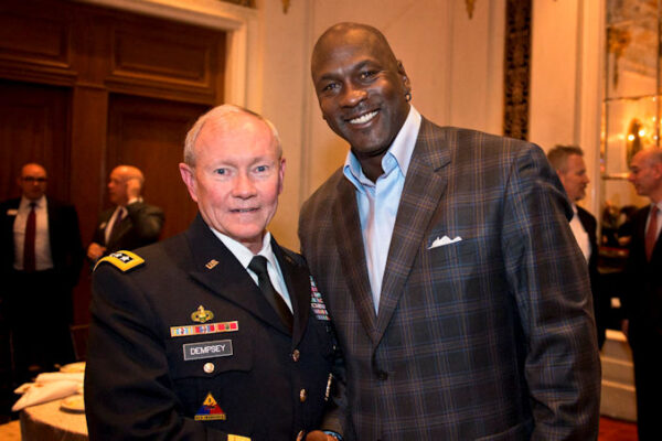 Michael Jordan and Army General Martin Dempsey