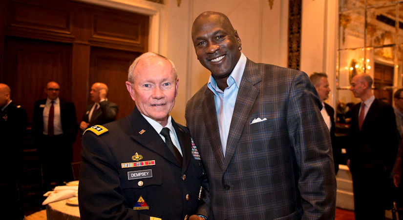 Michael Jordan and Army General Martin Dempsey